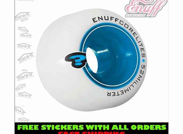 Corelites 52mm White/Blue Skateboard Wheels