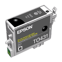 Epson C13T043140 OEM Black Pigment Ink Cartridge (High