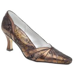 Equity Female Nastasia II Leather Upper in Dark Bronze, Porcelain Pearl, Silver Pearl