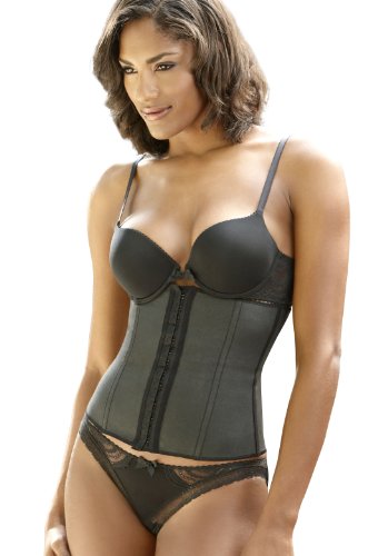 Esbelt Ipanema Corset, Posture and Back Support, Firm Shaping Corset, Black, Large (UK 14-16)