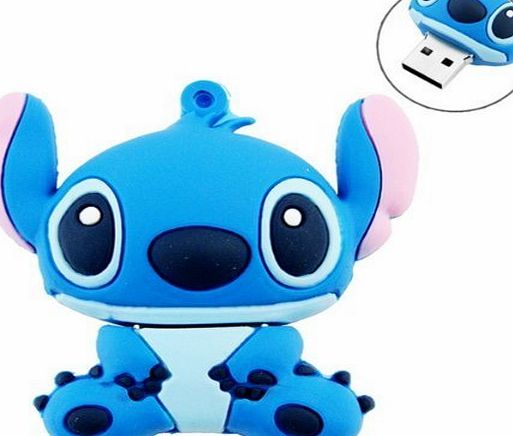 escoo 16GB DataTraveler USB 2.0 High Speed Soft Silicon Novelty Cute Cartoon Stitch Shaped Flash Memory St