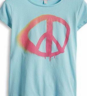 Esprit  Girls 045EE5K005 T-Shirt, Green (CW Light Mint), 9 Years (Manufacturer Size:X-Small)