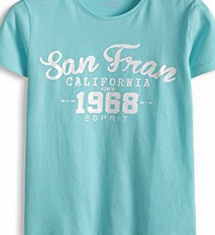 Esprit  Girls T-Shirt - Blue - Blau (TURQUOISE BREEZE 522) - 10 Years