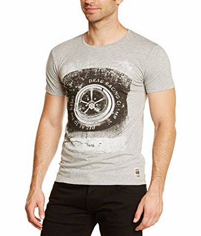  Mens 074EE2K019 Crew Neck Short Sleeve T-Shirt, Metal Grey Melange, X-Small