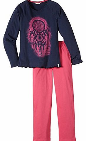 Esprit Girls 074EF5Y004 Ornamental Pyjama Set, Dark Blue, 14 Years