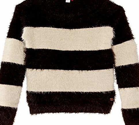 Esprit Girls 104EE5I004 Striped Jumper, Black, 9 Years (Manufacturer Size:X-Small)