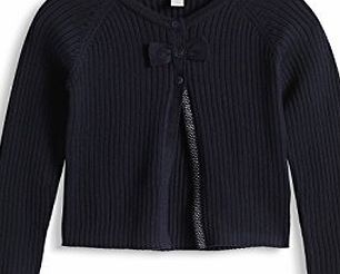 Esprit Girls Bow SW Cardigan, Cinder Blue, 8 Years (Manufacturer Size:128 )