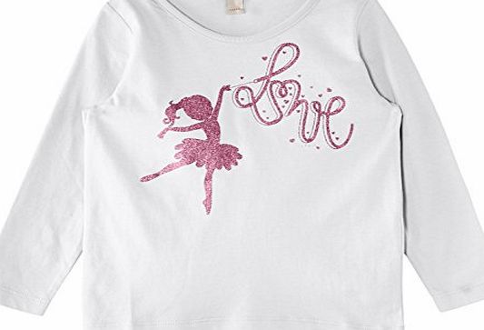 Esprit Girls Love T-Shirt, Off-White, 6 Years (Manufacturer Size:116 )