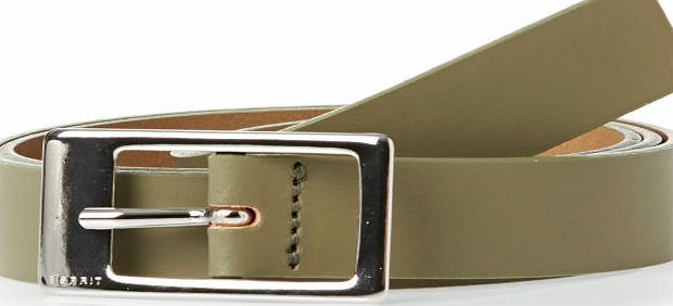 Esprit Womens Esprit Gamilla Leather Belt - Reed Khaki