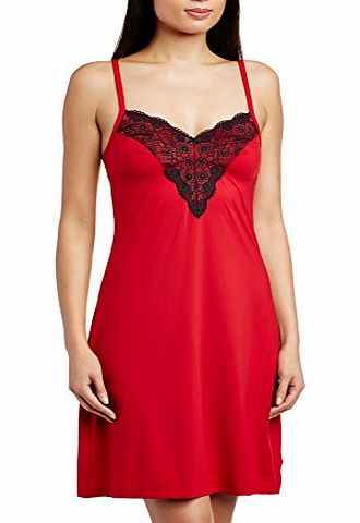 Esprit Womens Kassandra Chemise Full Slip, Club Red, Size 10 (Manufacturer Size:36)