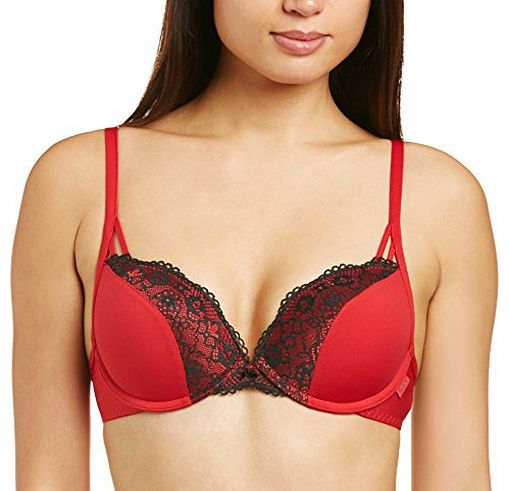 Esprit Womens Kassandra F.Mould Push-Up Everyday Bra, Club Red, 34B (Manufacturer Size:75B)