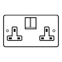 Metals Satin Chrome Effect Double Switched Socket 13A with White Inserts