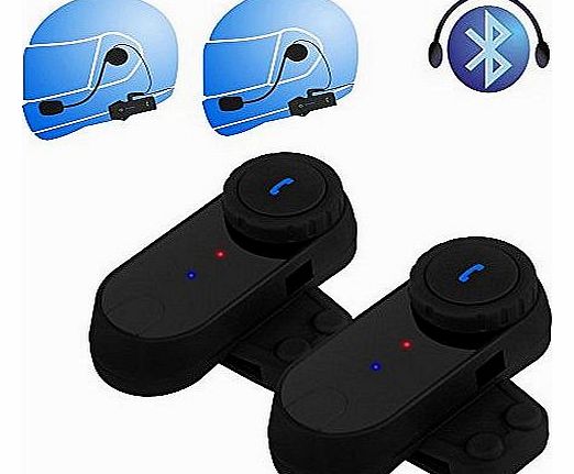 2 X 800m BT Bike to Bike Bluetooth Interphone Motorbike Headset - Motorcycle Helmet Intercom Headset Wireless Headset - Support Rider to Rider, Rider to Pillion