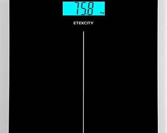 Etekcity High Precision Digital Body Weight Bathroom Scale with Step-On Technology, 28st/180kg/400lb, Backlight Display, Slim Design, Elegant Black