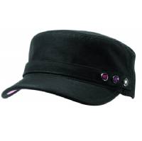 GIRLS AMBER CUSTOM ARMY CAP - BLACK S/M