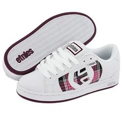 Ladies Drop-Out Skate shoes - White/Plaid