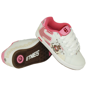 Ladies Etnies Fader Koralie Shoe. White Red