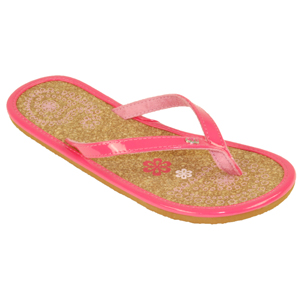 Ladies Etnies Flats Flip Flops. Pink Pink White