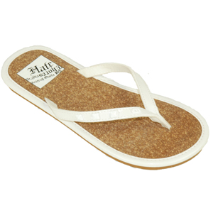 Ladies Etnies Flats Flip Flops. White White