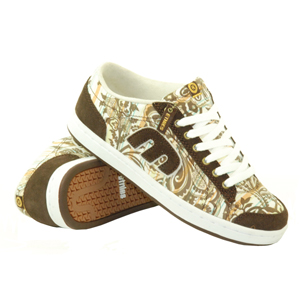 Ladies Etnies Lo Pro Baller Shoe. Brown White