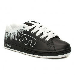 Etnies Male Etnies Callicut Bleed Skulls Leather Upper in Black and White