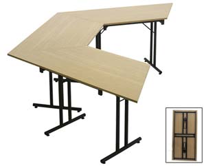 Euclid folding trapezoidal meeting table