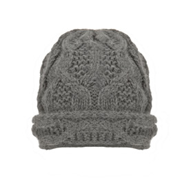 Eugenia Kim Grey Baby Alpaca Cable Knit Slouchy