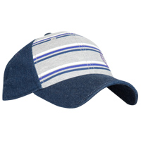 Everton Stripe Panel Cap - Navy/Grey/Purple.