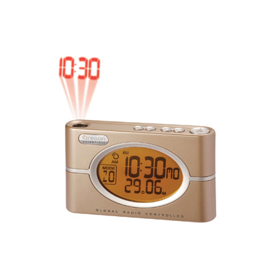 Oregon Scientific Global Self Setting Clock Champagne