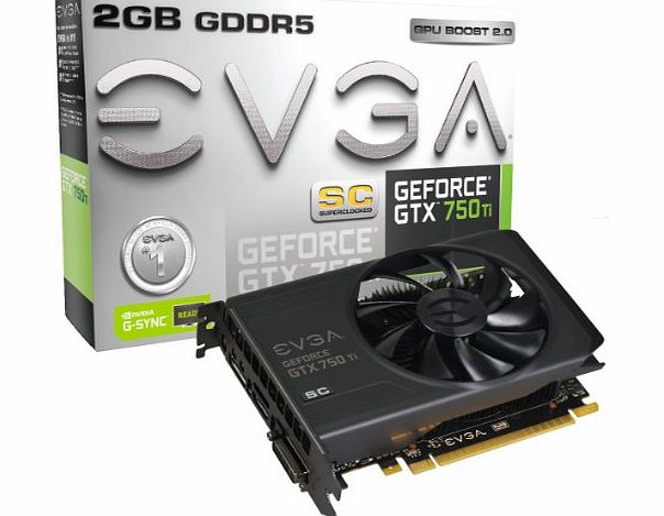 EVGA NVIDIA GTX 750Ti SC 1176MHz (Boost 1255MHz) 5400MHz 2GB 128-bit GDDR5 HDMI DVI-I DP PCI-E Graphics Card