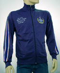 Mens Ink with Navy Stripe Full Zip High Neck Sweatshirt