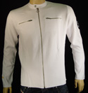 Evisu Mens White Racing Genes Full Zip Cotton Mix Sweater