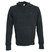 Navy Asymmetic Hooded Sweatshirt