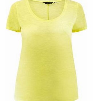 Light Green Seam Back Pocket Front T-Shirt 3228732