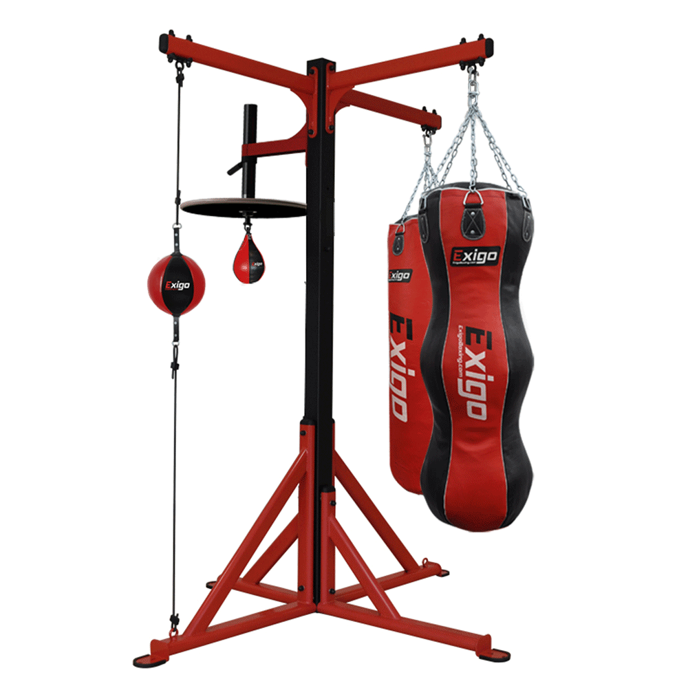 ExigoStrength Exigo 4 Station Boxing Frame 3 Bag Arms and