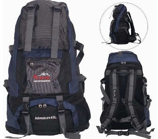 Eye Mountaineer 45L SPORT TRAVEL DARK BLUE RUCKSACK BACKPACK CAMPING HIKING WALKING BAG 001