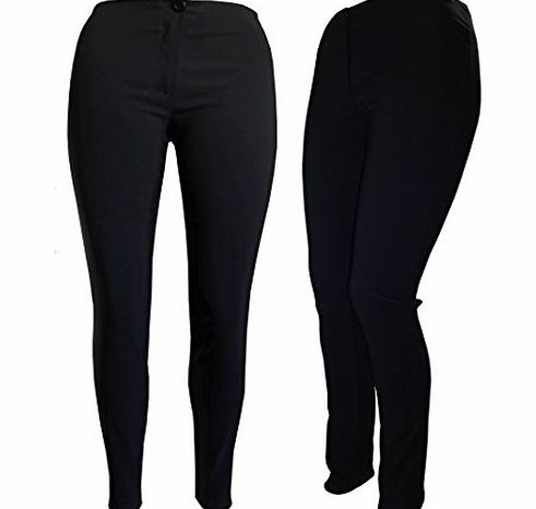 eyes Girls Black Skinny School Trousers women ladies office work trousers (8, BLACK)