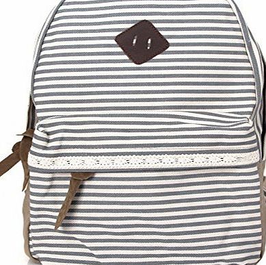 F-Dorla F.Dorla Unisex Vintage Casual Daypack Fashion Pack Canvas Leather Travel Hiking Backpacks Campus School College Bookbag Rucksack Gym Shoulder Bag (Blackamp;white-x1)