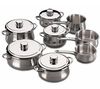 FAGOR Set of 8 Saucepans and 5 Lids - silver