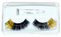 Eyelashes Metallic Black Gold