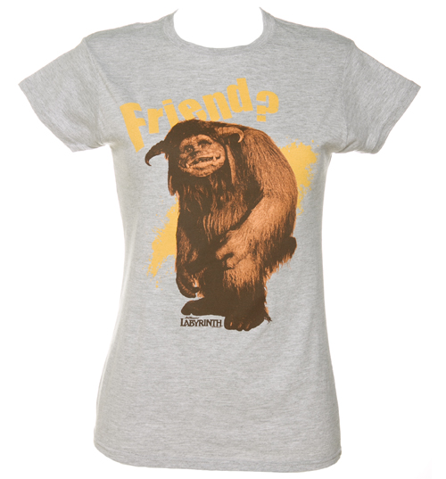 Ladies Grey Ludo Friend Labyrinth T-Shirt from