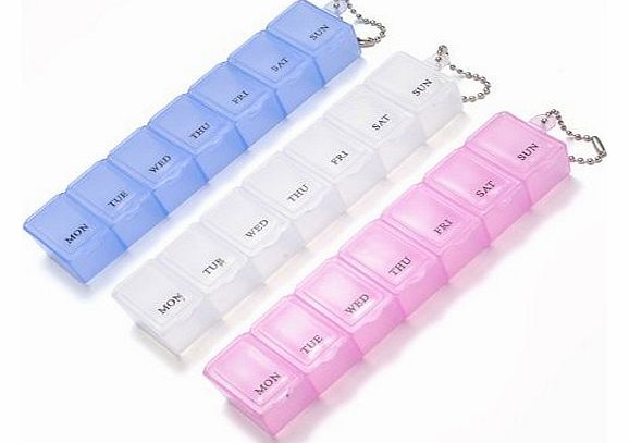 7 Day Weekly Pill Box Organizer Medicine Compartments Vitamin Storage Travel kit 1pcs