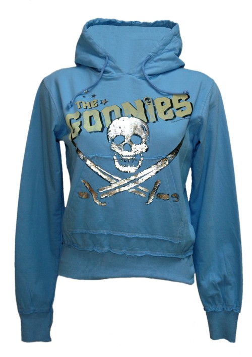 Ladies Light Blue Goonies Crossed Swords Hoodie