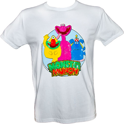 Men` Monster Munch White T-Shirt from Famous Forever