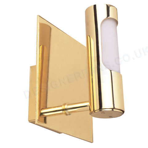 Polaris polished brass halogen wall