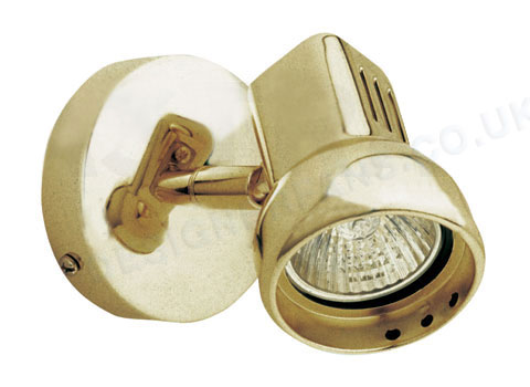 Roma polished brass halogen wall light.