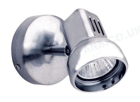 Roma stainless steel halogen wall light.