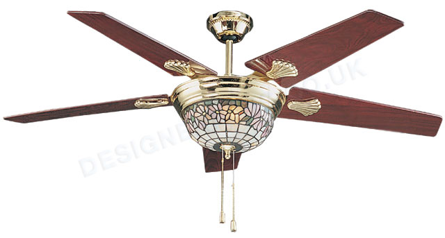 Fantasia Savannah 42 inch polished brass ceiling