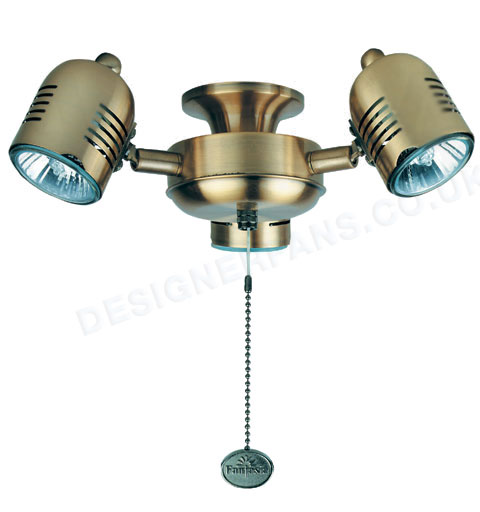 Fantasia Venice antique brass ceiling fan light