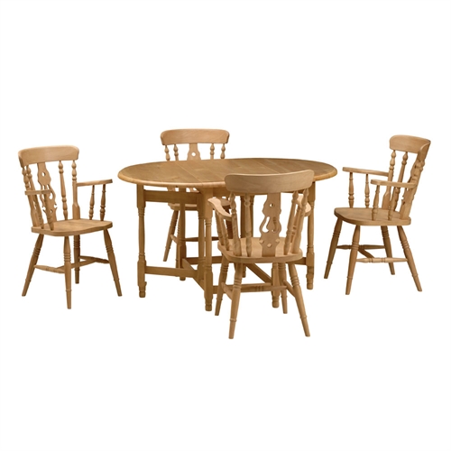 Gateleg Dining Set with 4